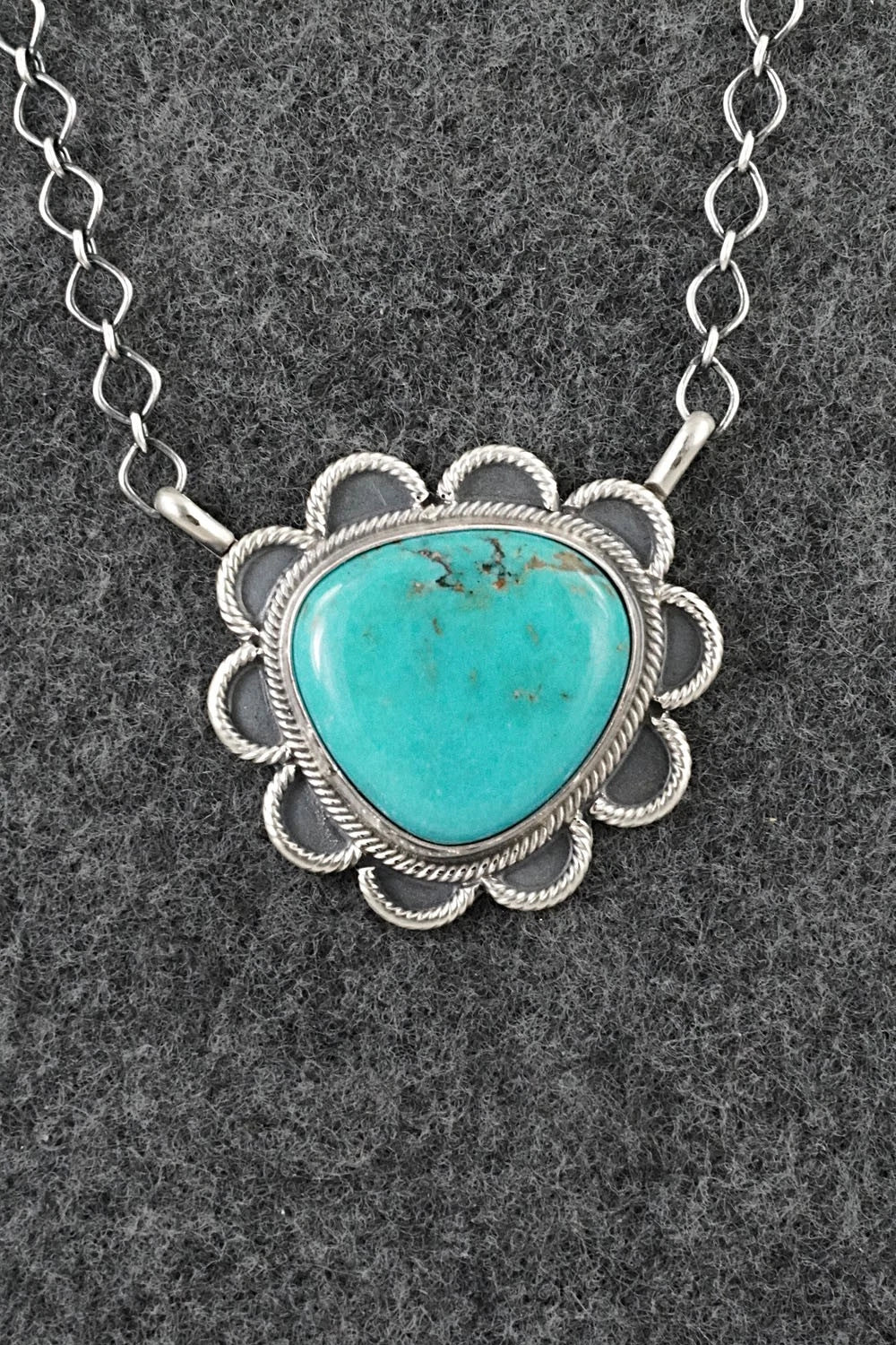 Turquoise & Sterling Silver Necklace - Darrin Livingston