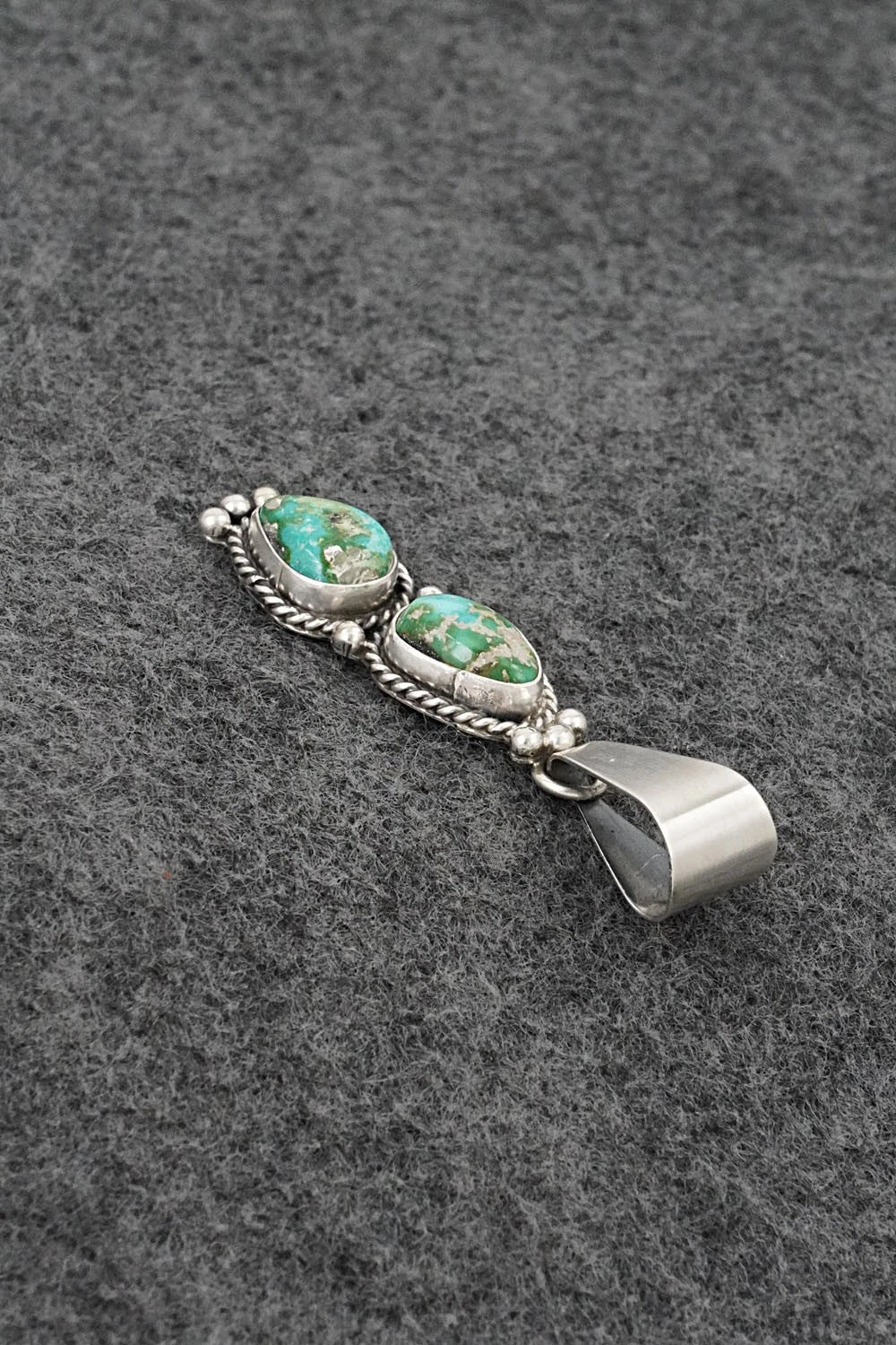Turquoise & Sterling Silver Pendant - Rena Begay