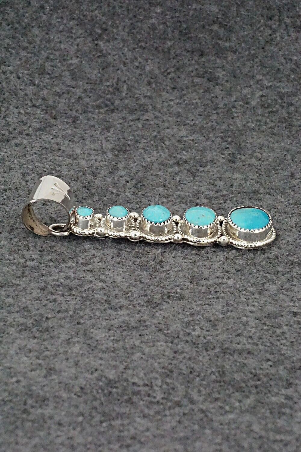 Turquoise & Sterling Silver Pendant - Ernest Hawthorne