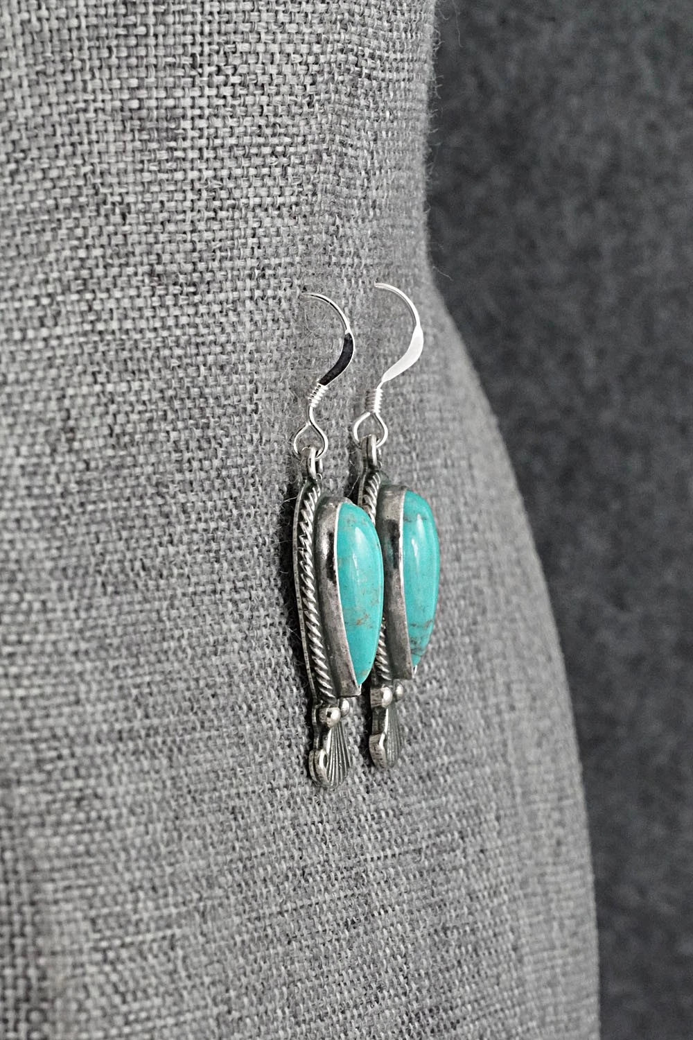 Turquoise & Sterling Silver Earrings - Verley Betone