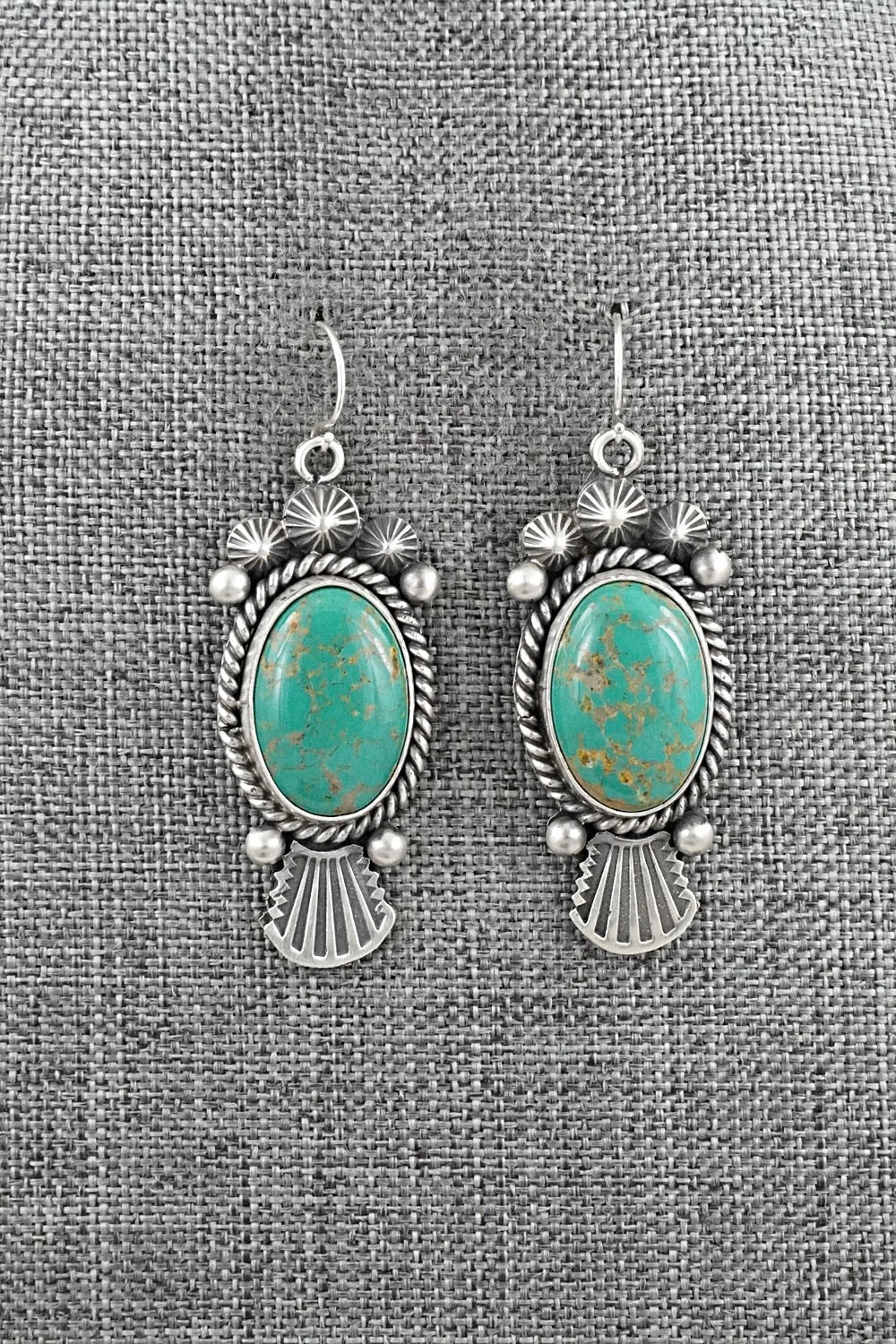 Turquoise & Sterling Silver Earrings - Michael Calladitto