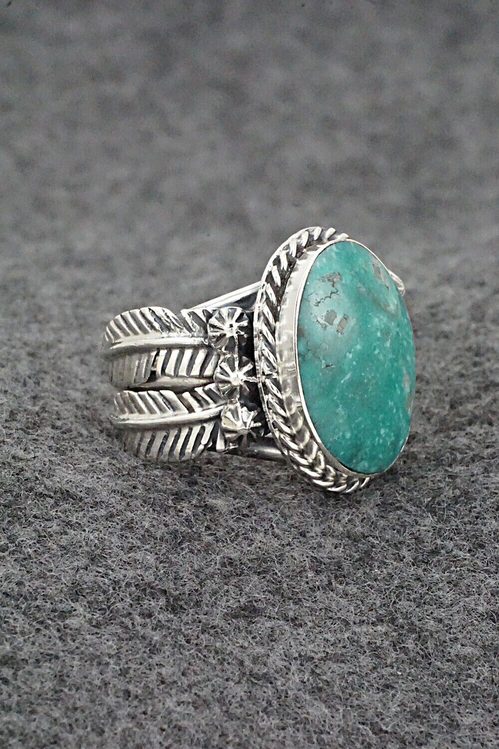 Turquoise & Sterling Silver Ring - Grace Kenneth - Size 9