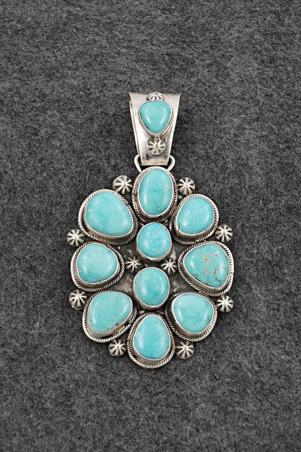 Turquoise & Sterling Silver Pendant - Paul Livingston