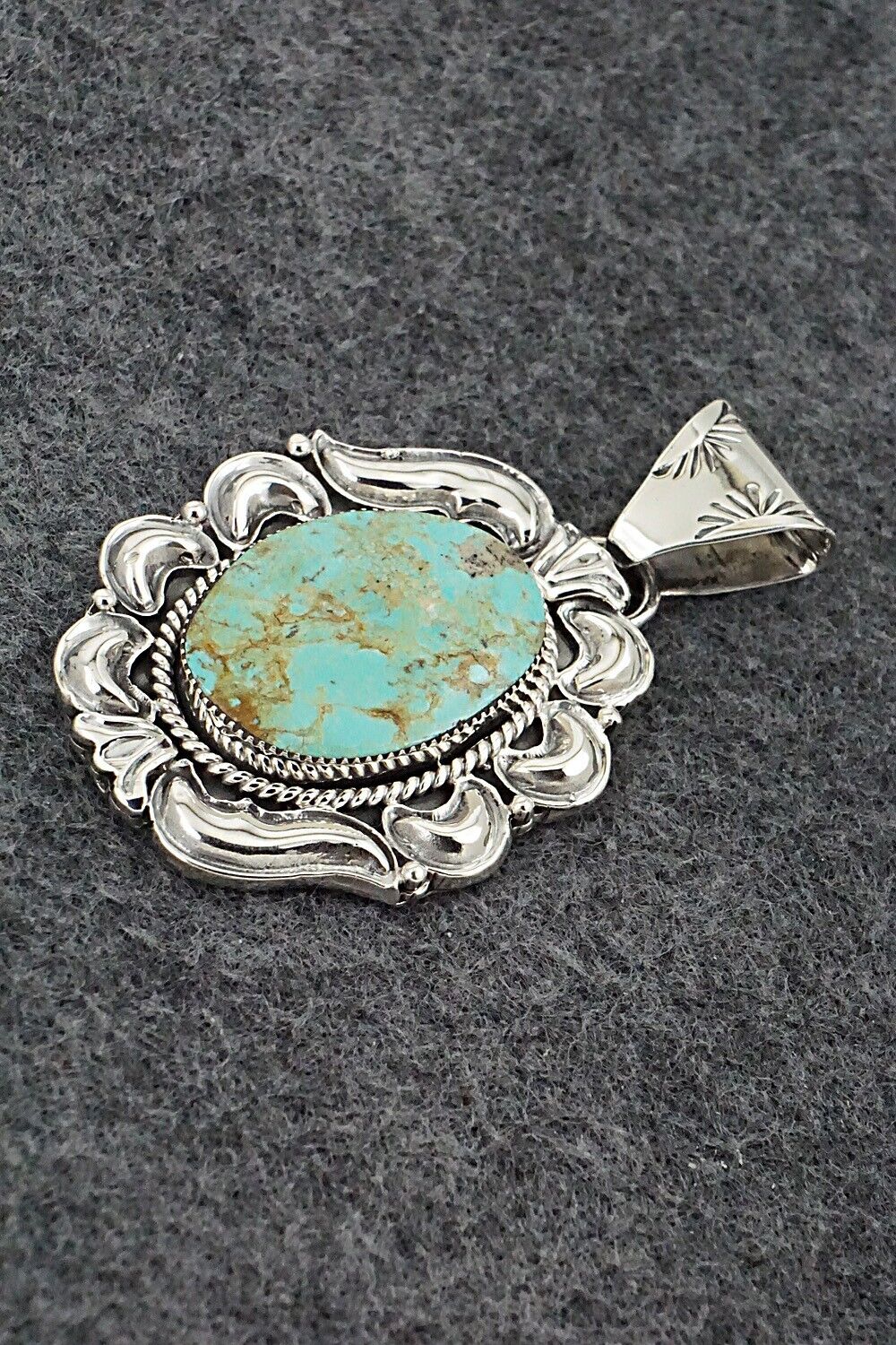 Turquoise & Sterling Silver Pendant - Harold Becenti