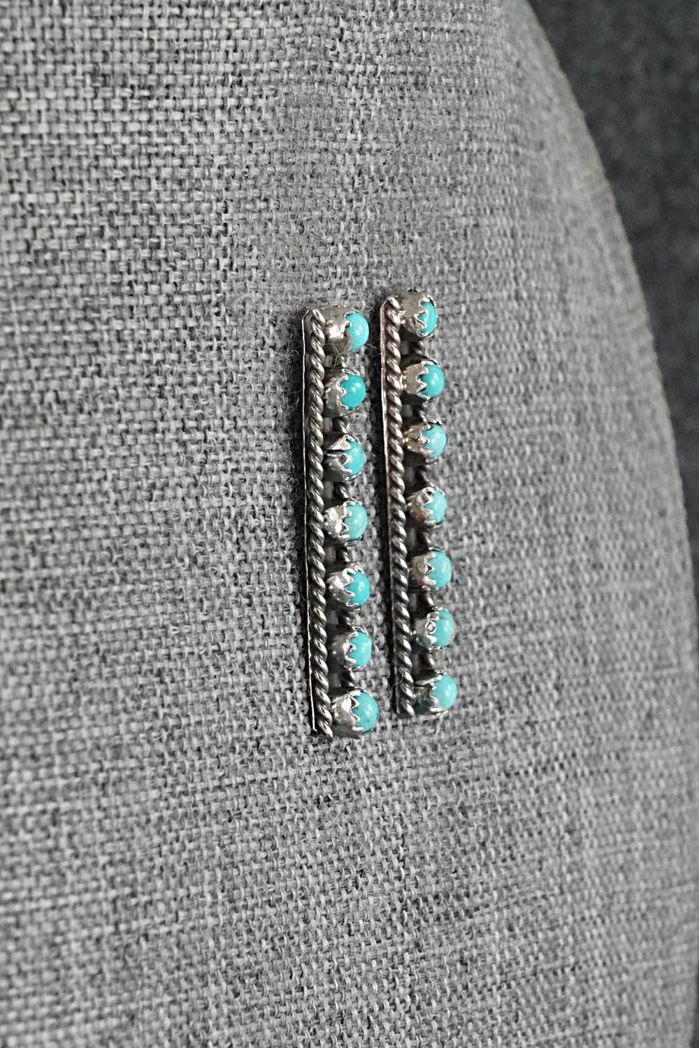 Turquoise & Sterling Silver Earrings - Dominic Duboise