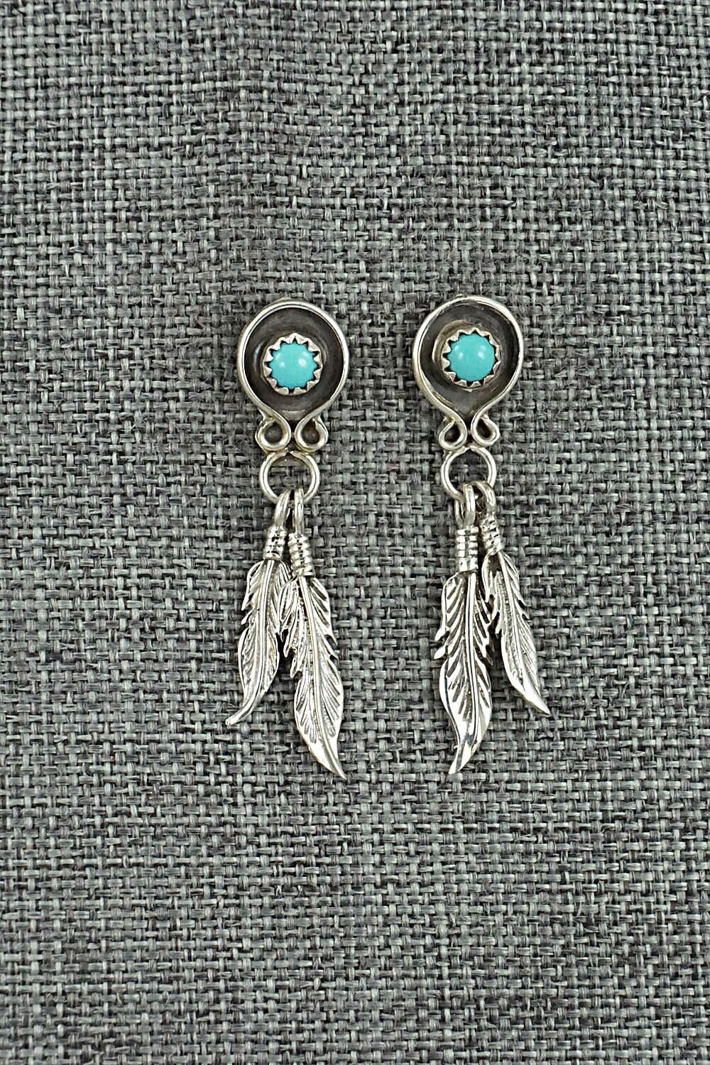 Turquoise & Sterling Silver Earrings - Annette Chiquito