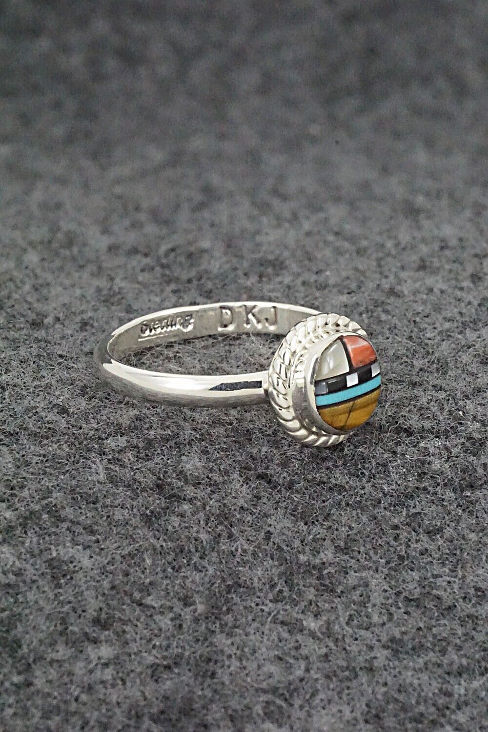 Multi-Stone & Sterling Silver Ring - Delbert Kallestewa Jr. - Size 9.5