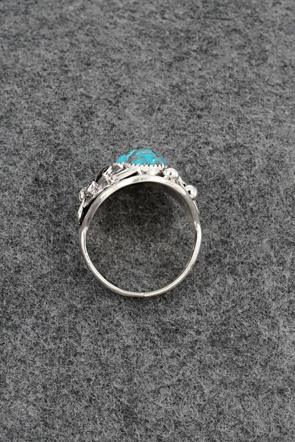 Turquoise & Sterling Silver Ring - Lorraine Brown - Size 11.5