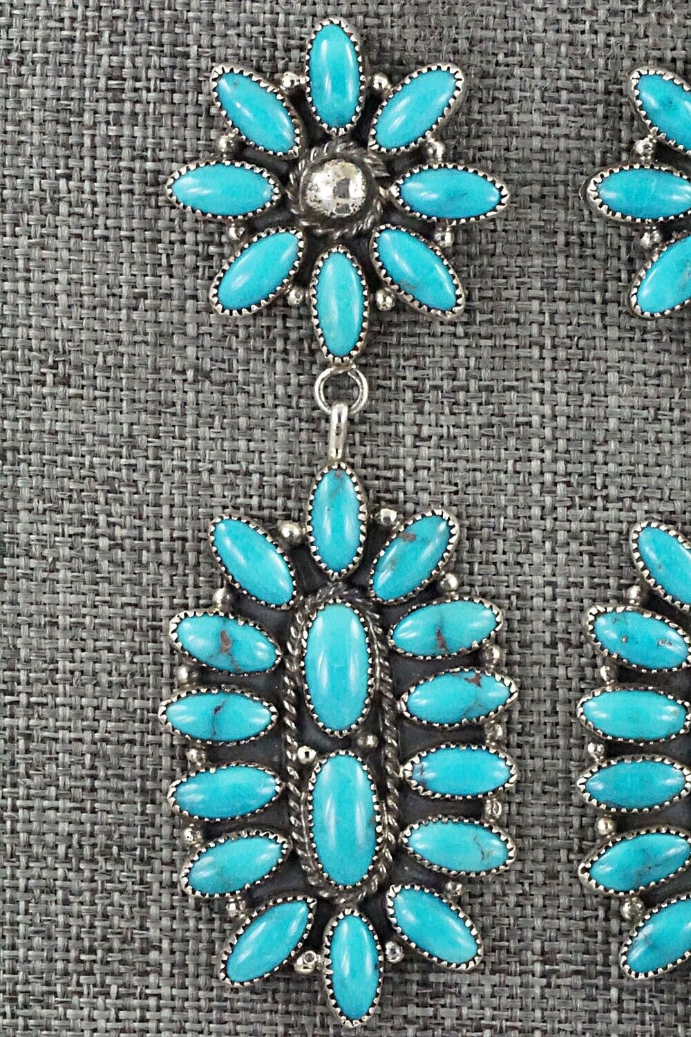 Turquoise & Sterling Silver Earrings - Anthony Skeets