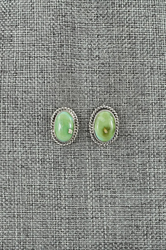 Turquoise & Sterling Silver Earrings - Eugene Gruber