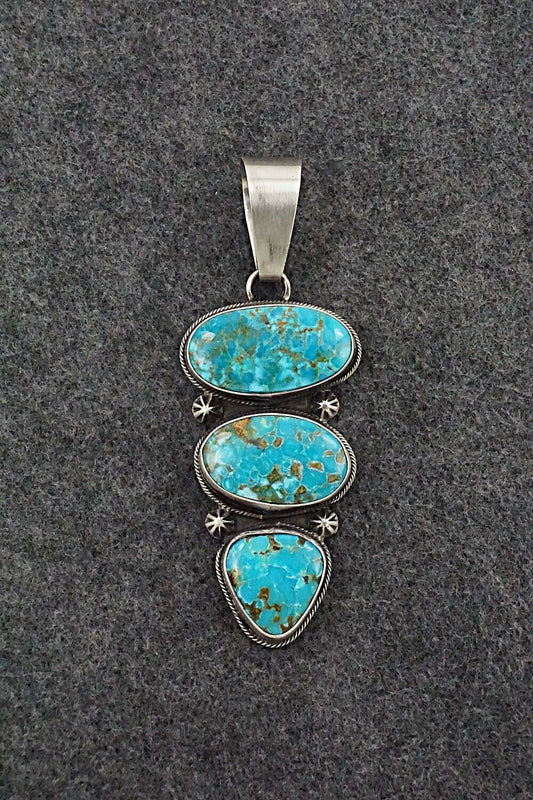 Turquoise & Sterling Silver Pendant - Randy Billy