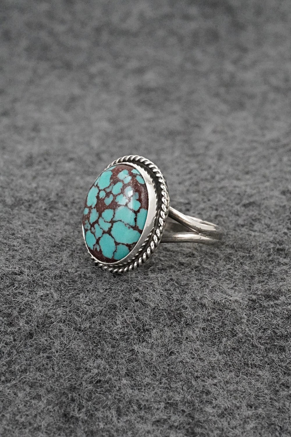 Turquoise & Sterling Silver Ring - Eugene Gruber - Size 7