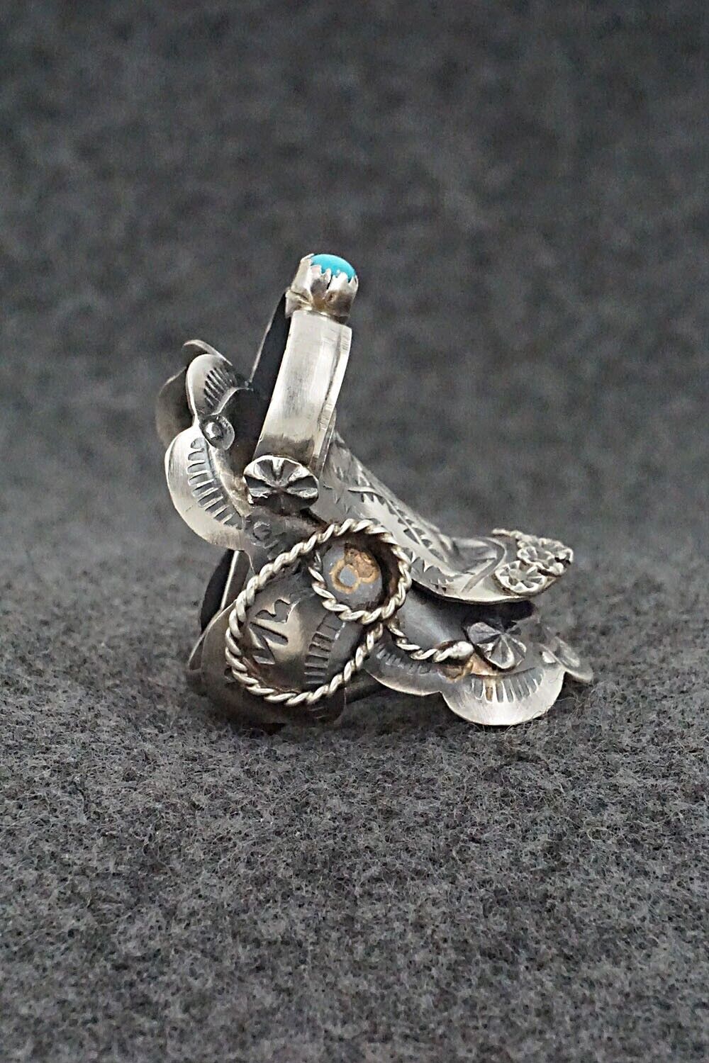 Turquoise & Sterling Silver Ring - Tim Yazzie - Size 9