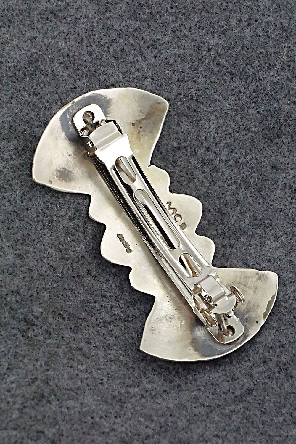Spiny Oyster & Sterling Silver Hair Barrette - Martha Cayatineto