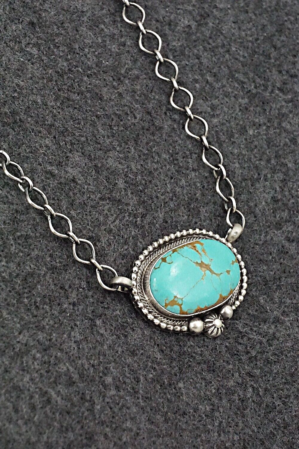 Turquoise & Sterling Silver Necklace - Kathleen Livingston