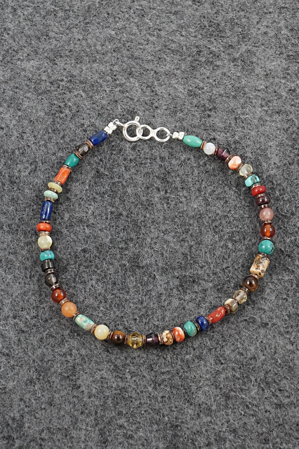 Multi-Stone & Sterling Silver Bracelet - Helen Tsosie