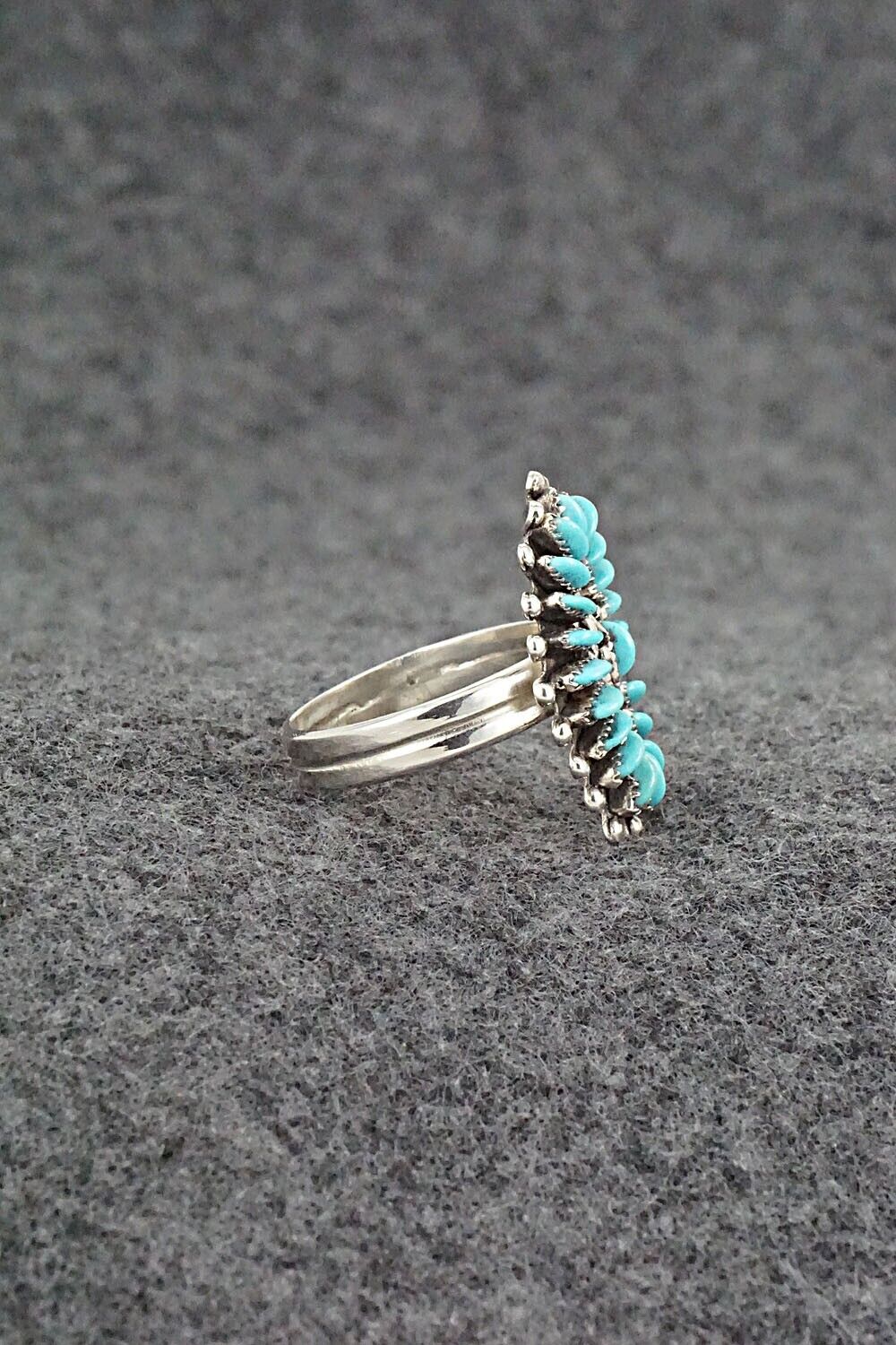 Turquoise & Sterling Silver Ring - Connie Wyaco - Size 6.5