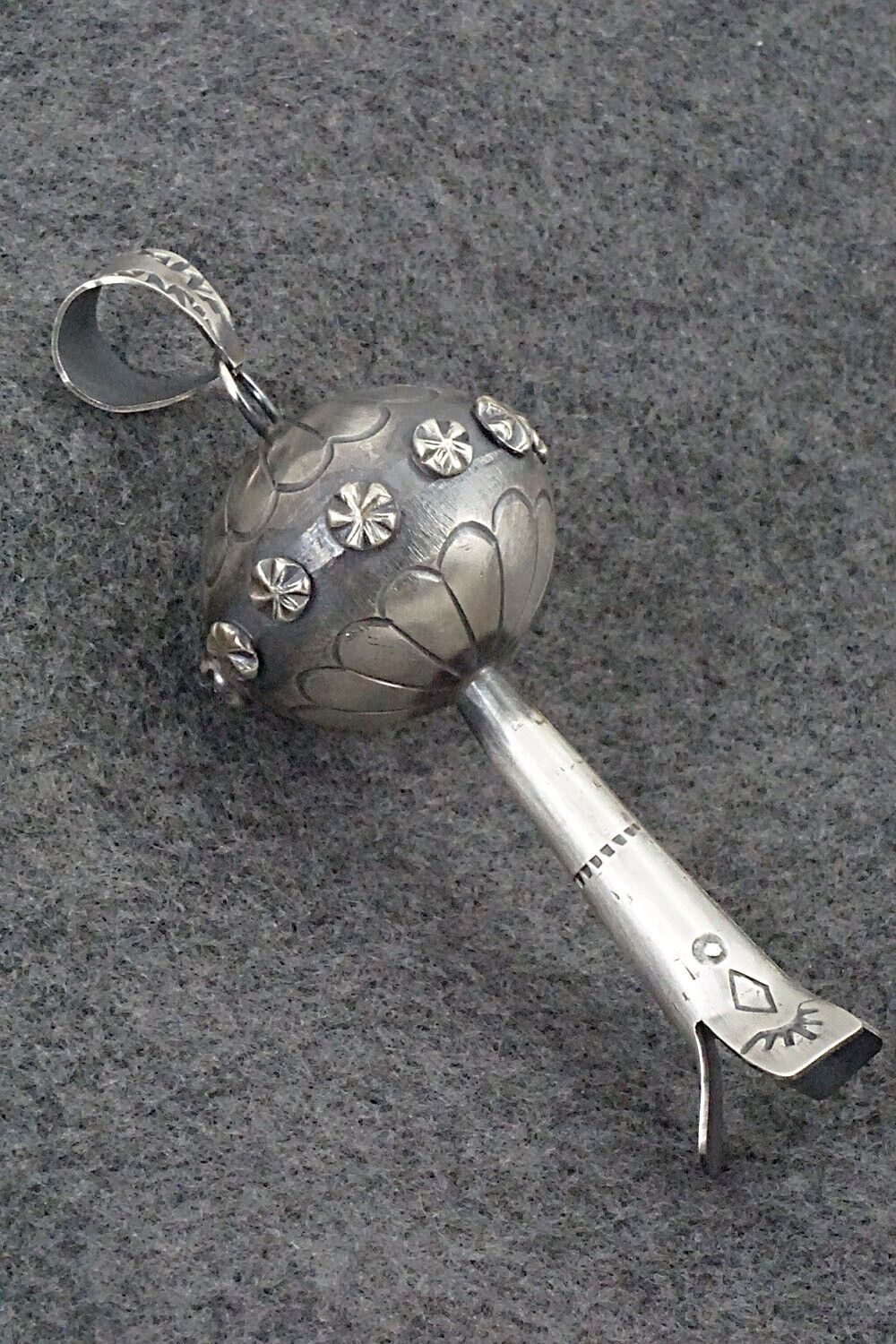 Sterling Silver Blossom Pendant - Tim Yazzie