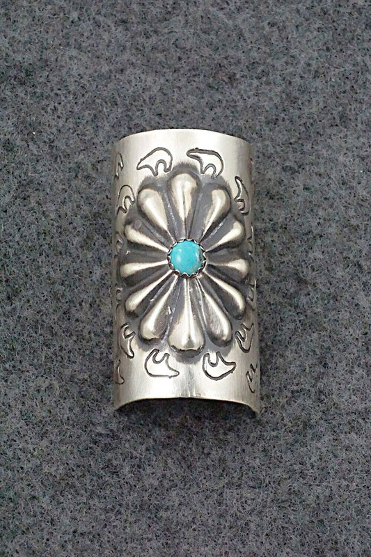 Turquoise & Sterling Silver Hair Pin - Arlene Soce
