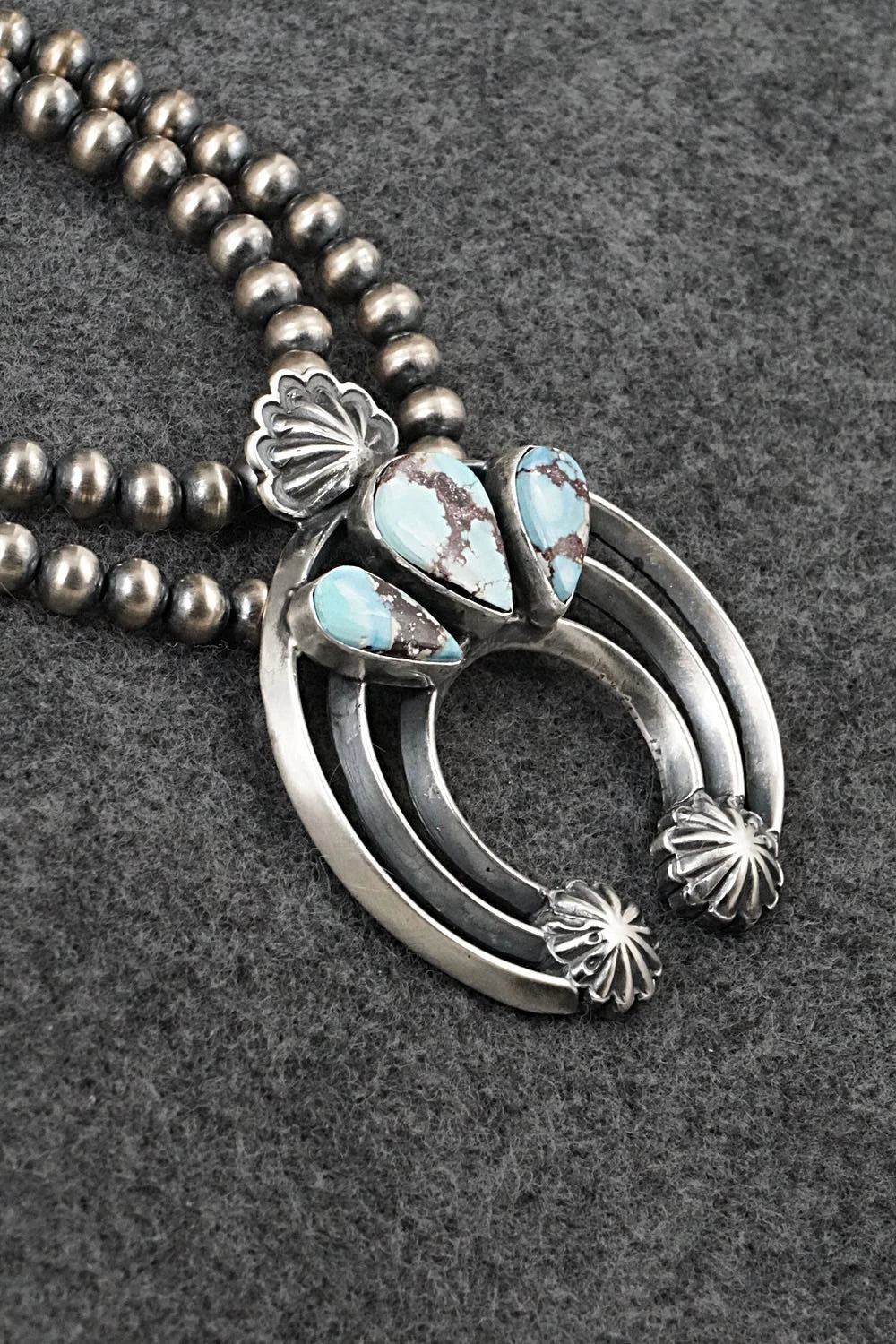 Turquoise & Sterling Silver Necklace - Davey Morgan