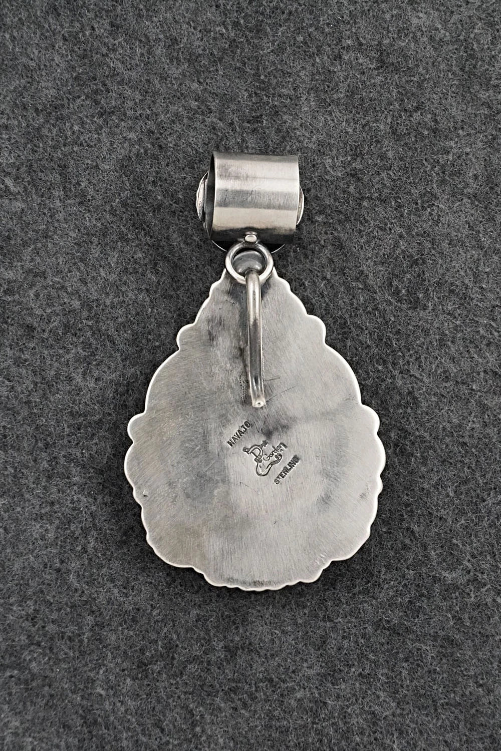 Turquoise & Sterling Silver Pendant - Delbert Gordon