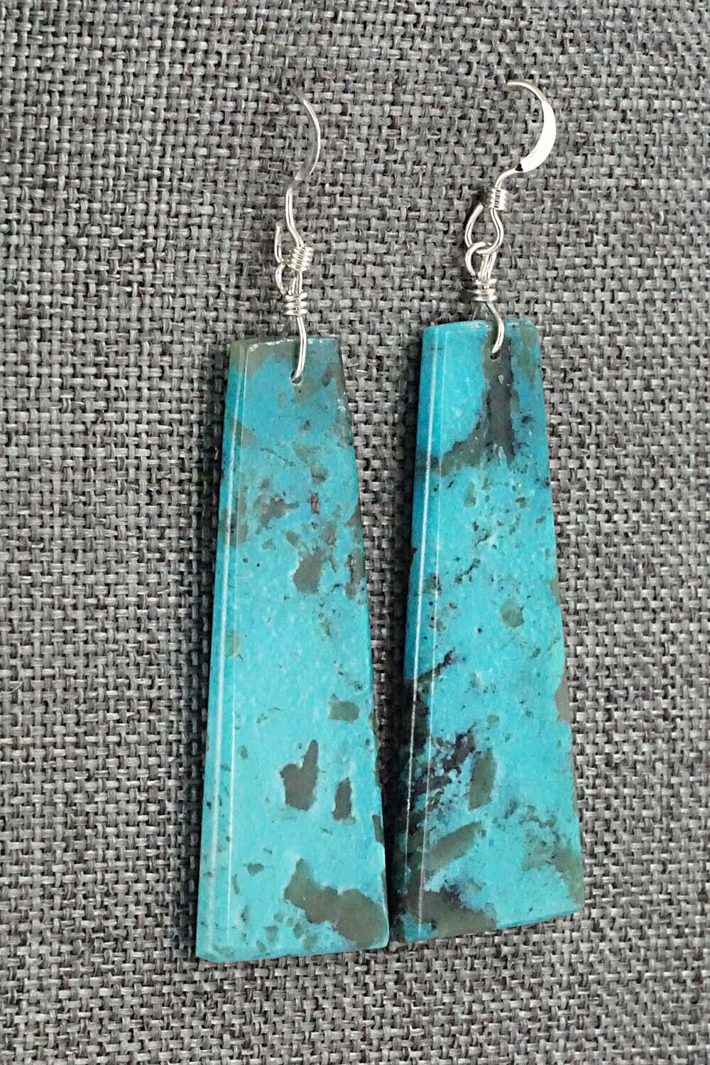 Turquoise & Sterling Silver Earrings - Lupe Lovato
