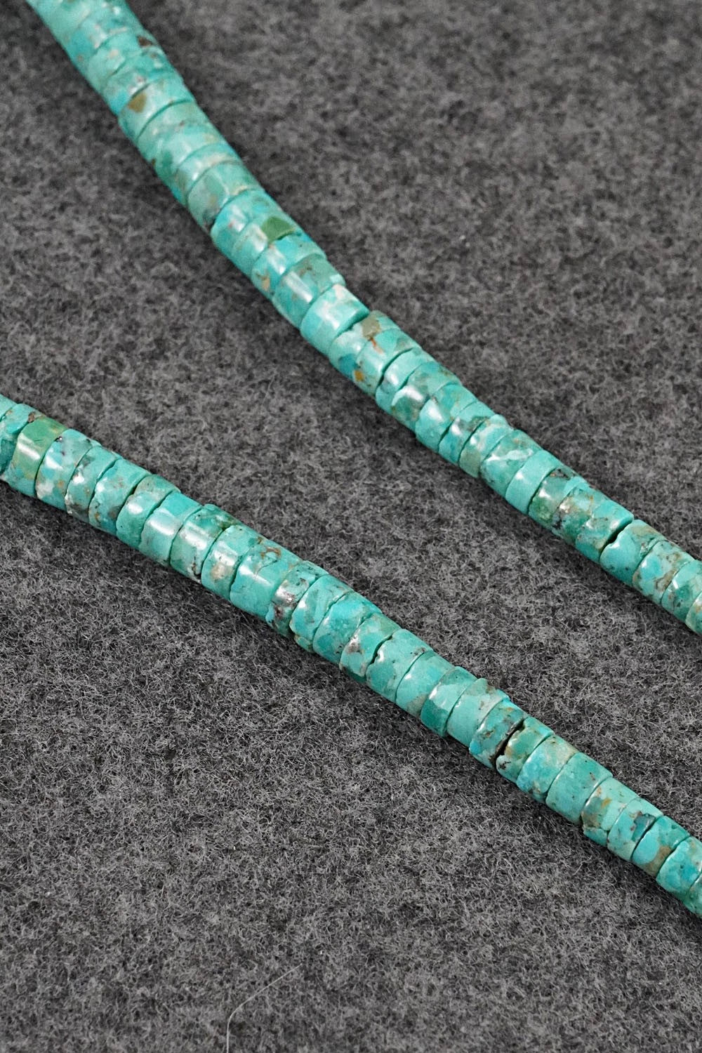 Turquoise & Sterling Silver Necklace 18" - Doreen Jake