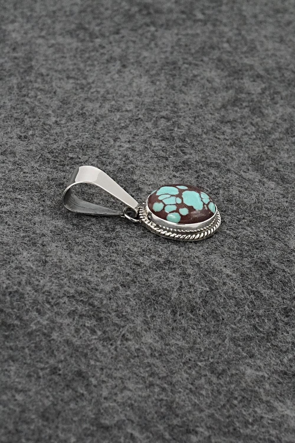 Turquoise & Sterling Silver Pendant - Eugene Gruber