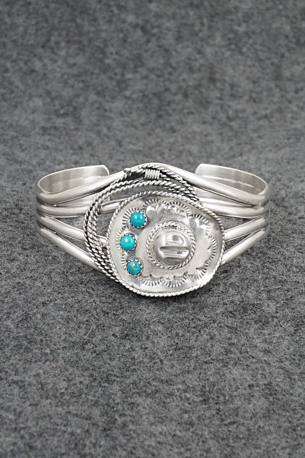 Turquoise & Sterling Silver Bracelet - Bobby Platero