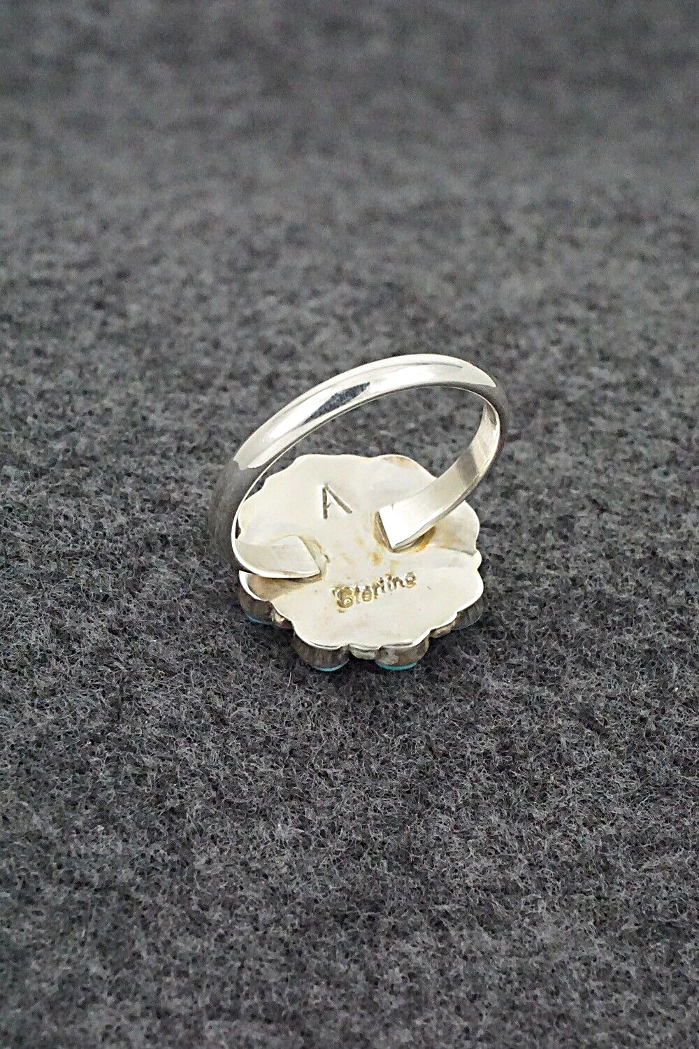 Turquoise & Sterling Silver Ring - Rose Kanteena - Size 7.25