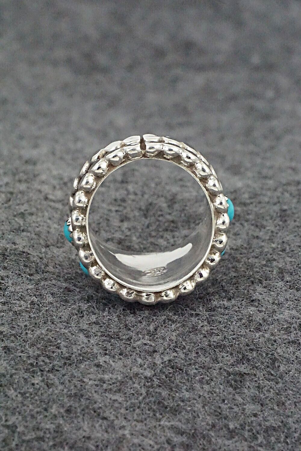 Turquoise & Sterling Silver Ring - Thomas Yazzie - Size 6.5