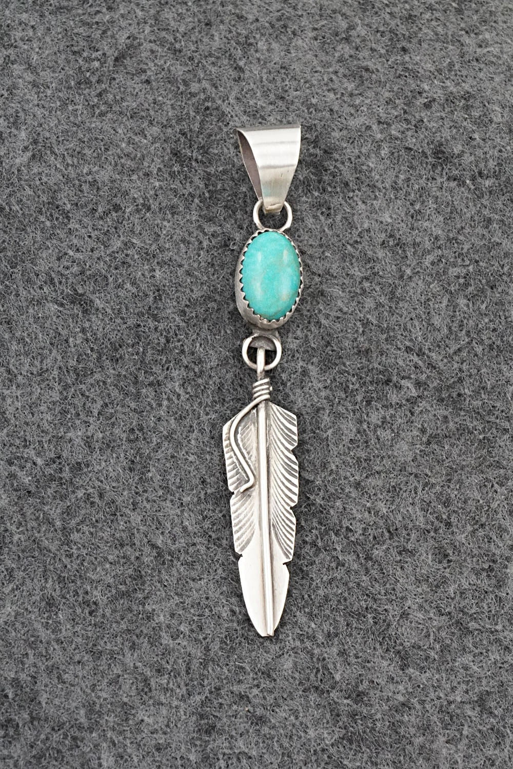 Turquoise & Sterling Silver Pendant - Chris Charley
