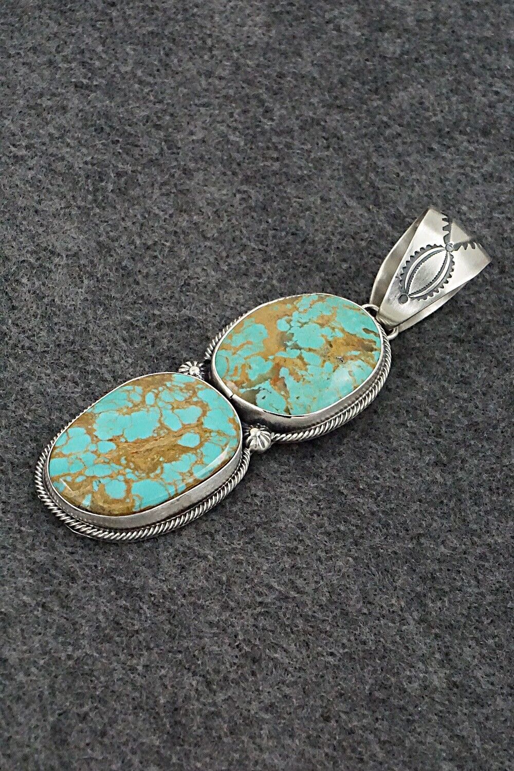 Turquoise & Sterling Silver Pendant - Darrin Livingston