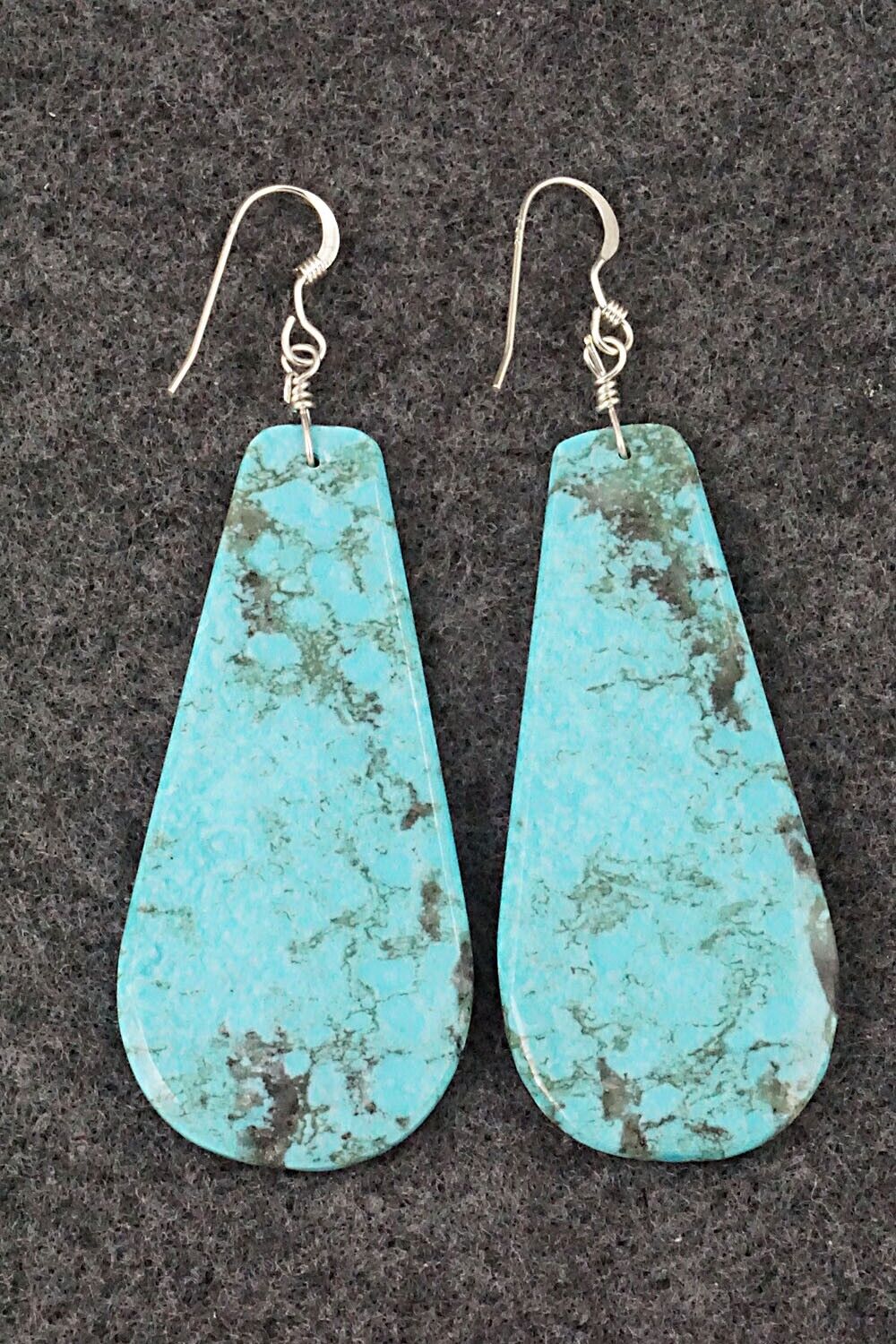 Turquoise & Sterling Silver Earrings - Lupe Lovato