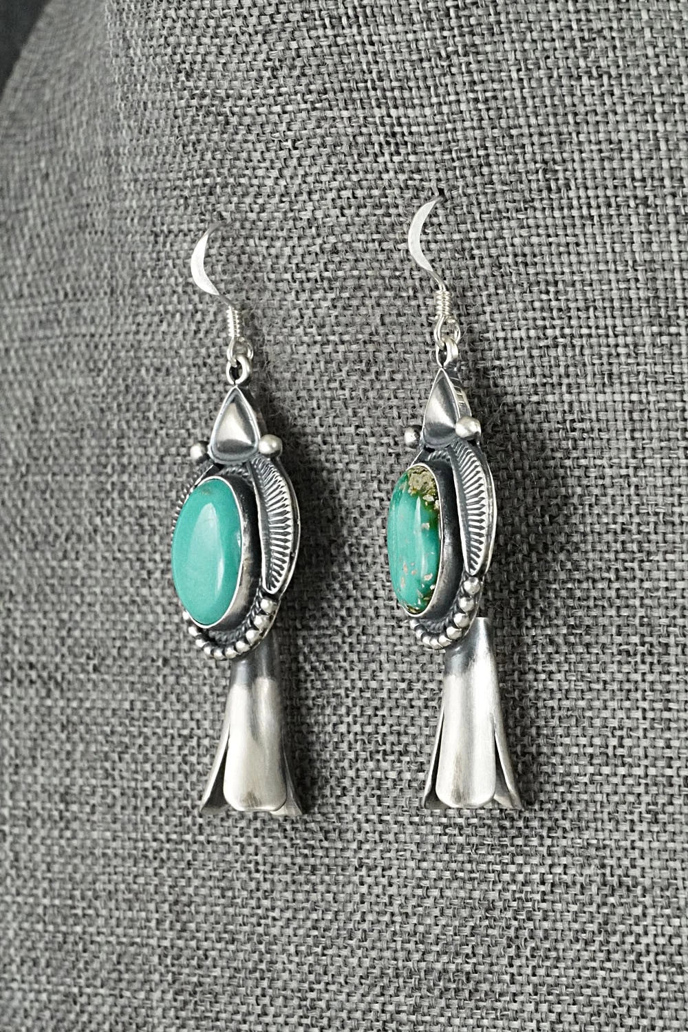 Turquoise & Sterling Silver Squash Blossom Set - Derrick Gordon