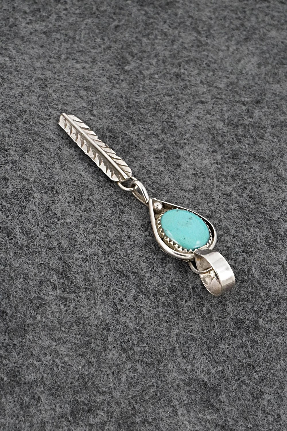 Turquoise & Sterling Silver Pendant - Priscilla Reeder
