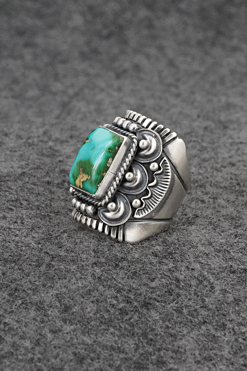 Turquoise & Sterling Silver Ring - Derrick Gordon - Size 7