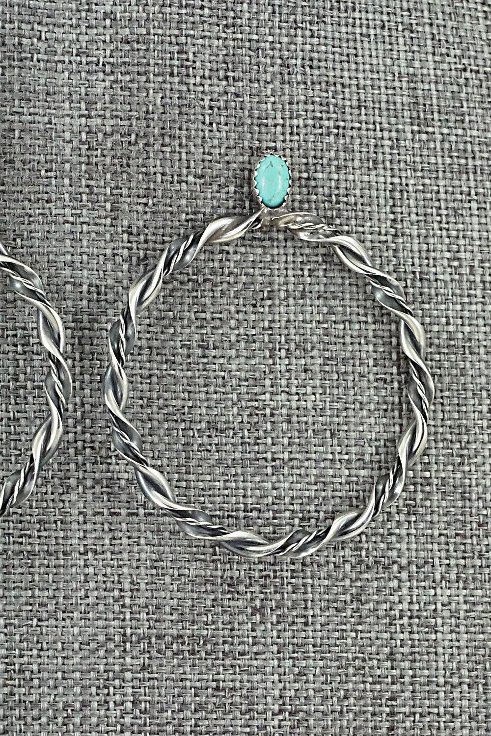 Turquoise & Sterling Silver Earrings - Nelson Leonard Jr.