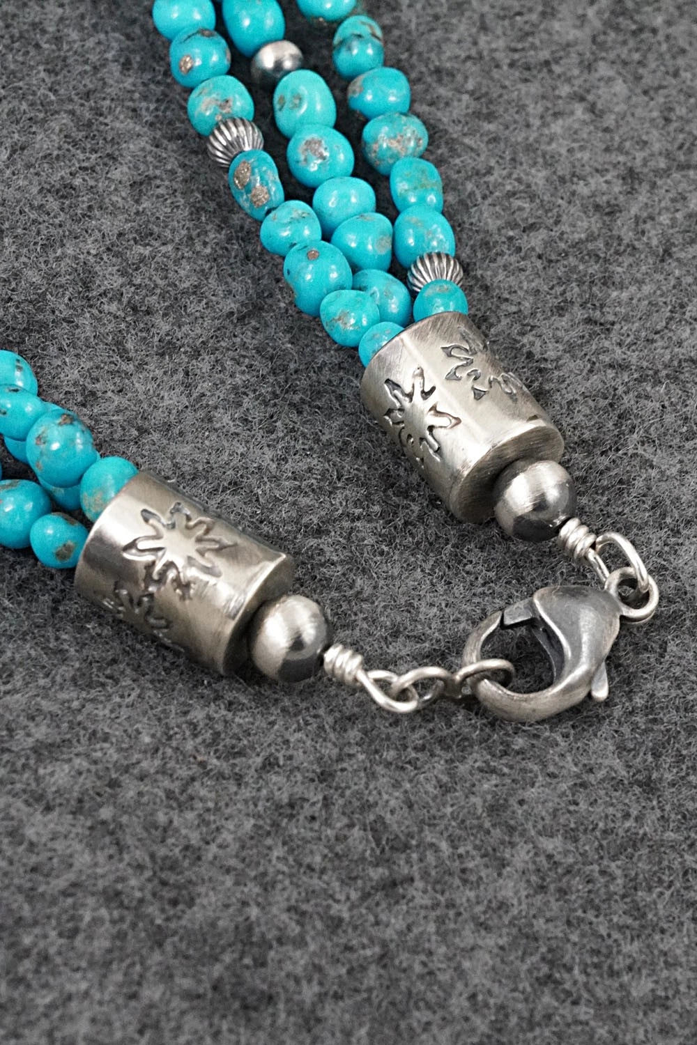 Turquoise & Sterling Silver Necklace - Theresa Skeets