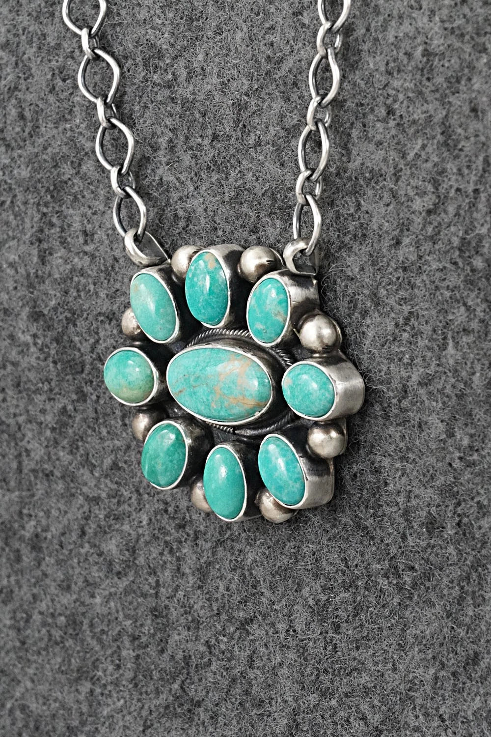 Turquoise & Sterling Silver Necklace - Kathleen Livingston