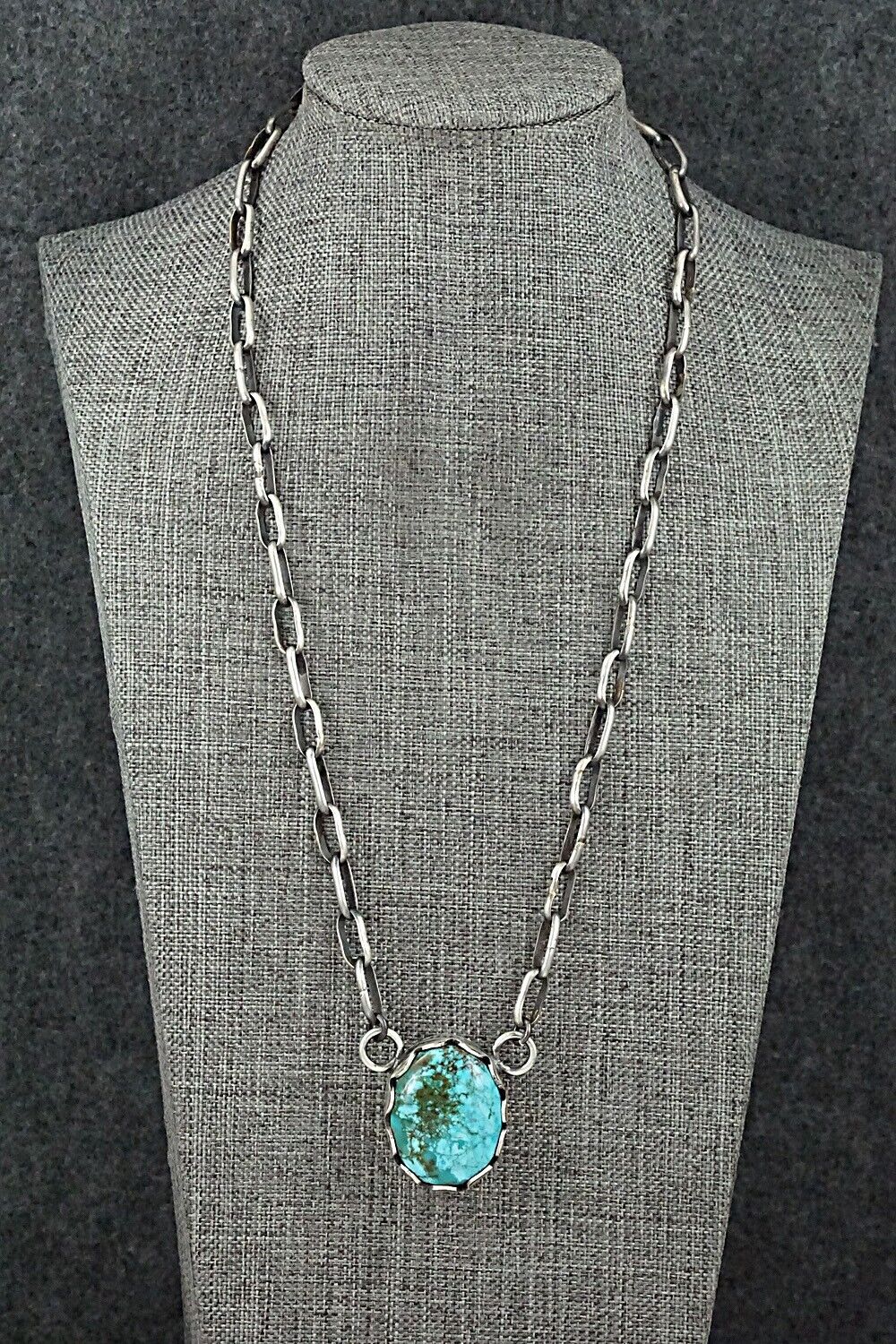 Turquoise & Sterling Silver Necklace - Paul Livingston