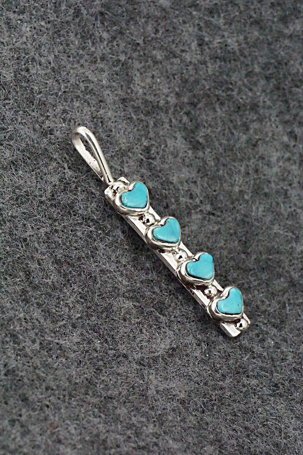 Turquoise & Sterling Silver Pendant - Kallen Kallestewa