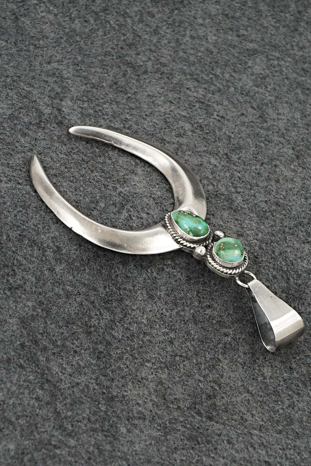 Turquoise & Sterling Silver Pendant - Eugene Gruber