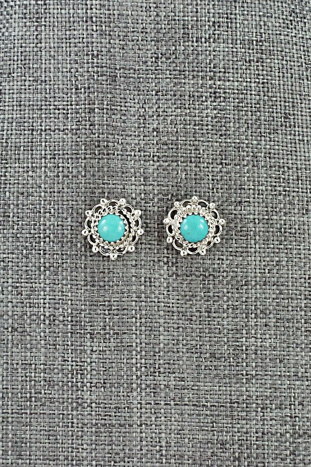 Turquoise & Sterling Silver Earrings - Hiram Largo