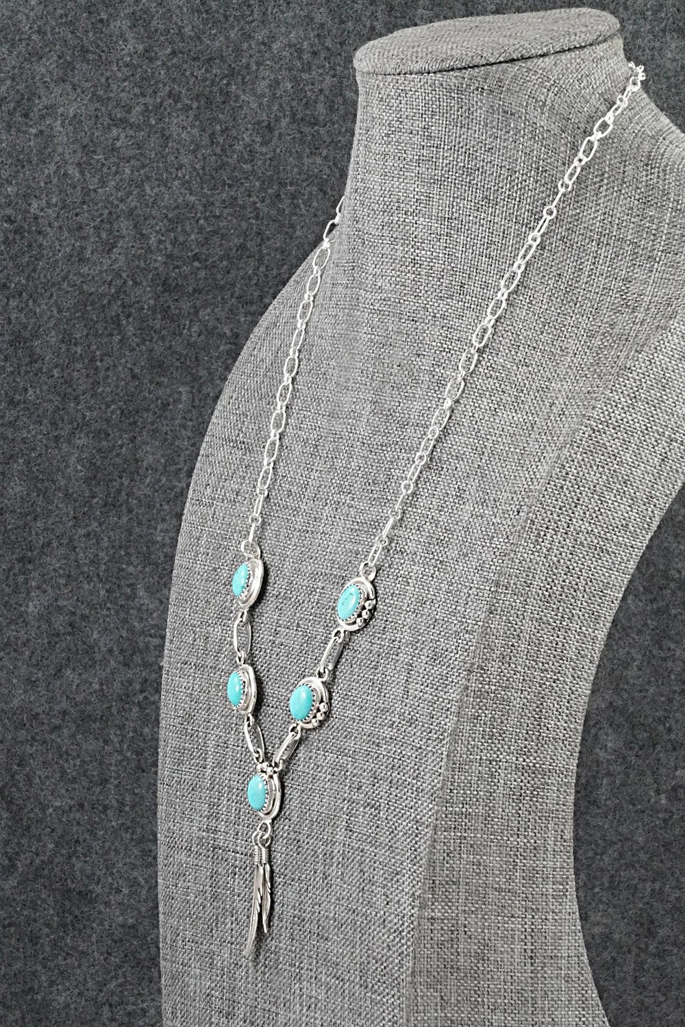 Turquoise & Sterling Silver Necklace - Verley Betone