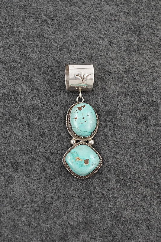 Turquoise & Sterling Silver Pendant - Ernest Hawthorne