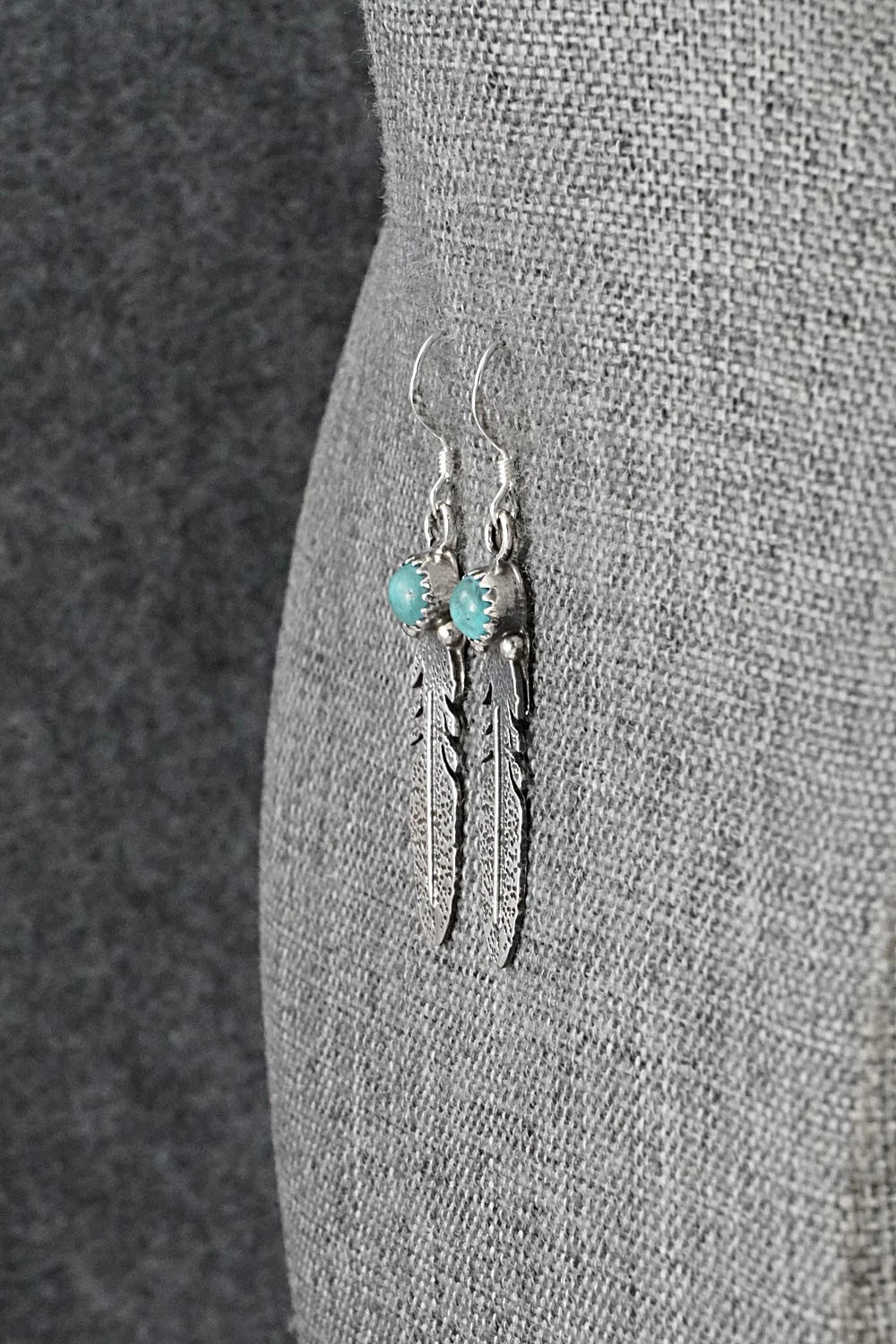 Turquoise & Sterling Silver Earrings - Adelarae Yazzie