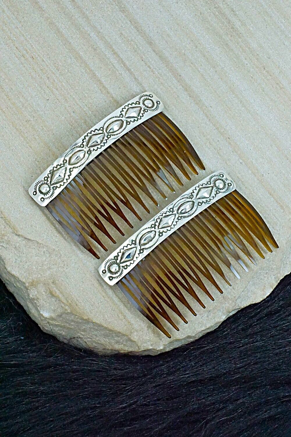 Sterling Silver Hair Combs - Jennie Blackgoat