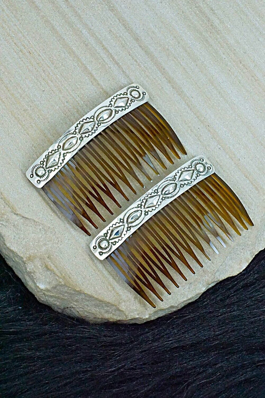 Sterling Silver Hair Combs - Jennie Blackgoat