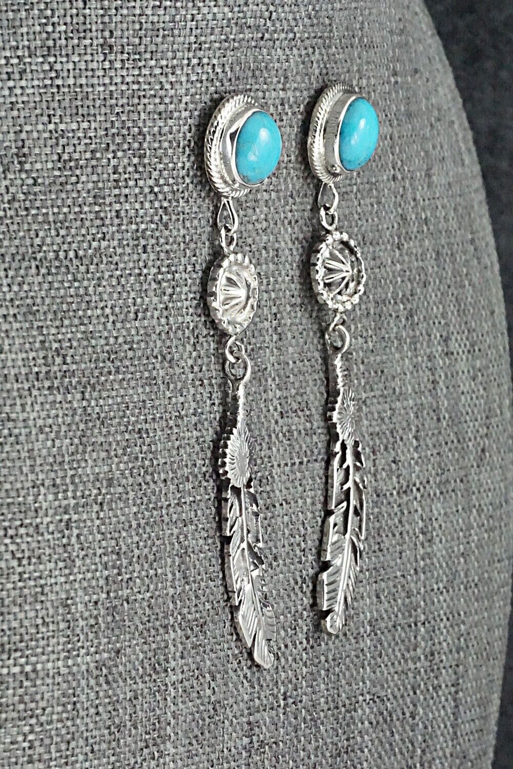 Turquoise & Sterling Silver Earrings - Annie Spencer